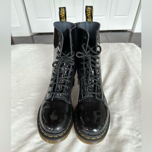 Dr. Marten’s patent leather combat boots!